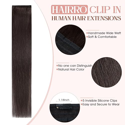 Miniatura 10 de Extensiones de cabello con clip, cabello humano Remy, extensiones de cabello largo lacio de una pieza con 5 clips, con gancho para colgar