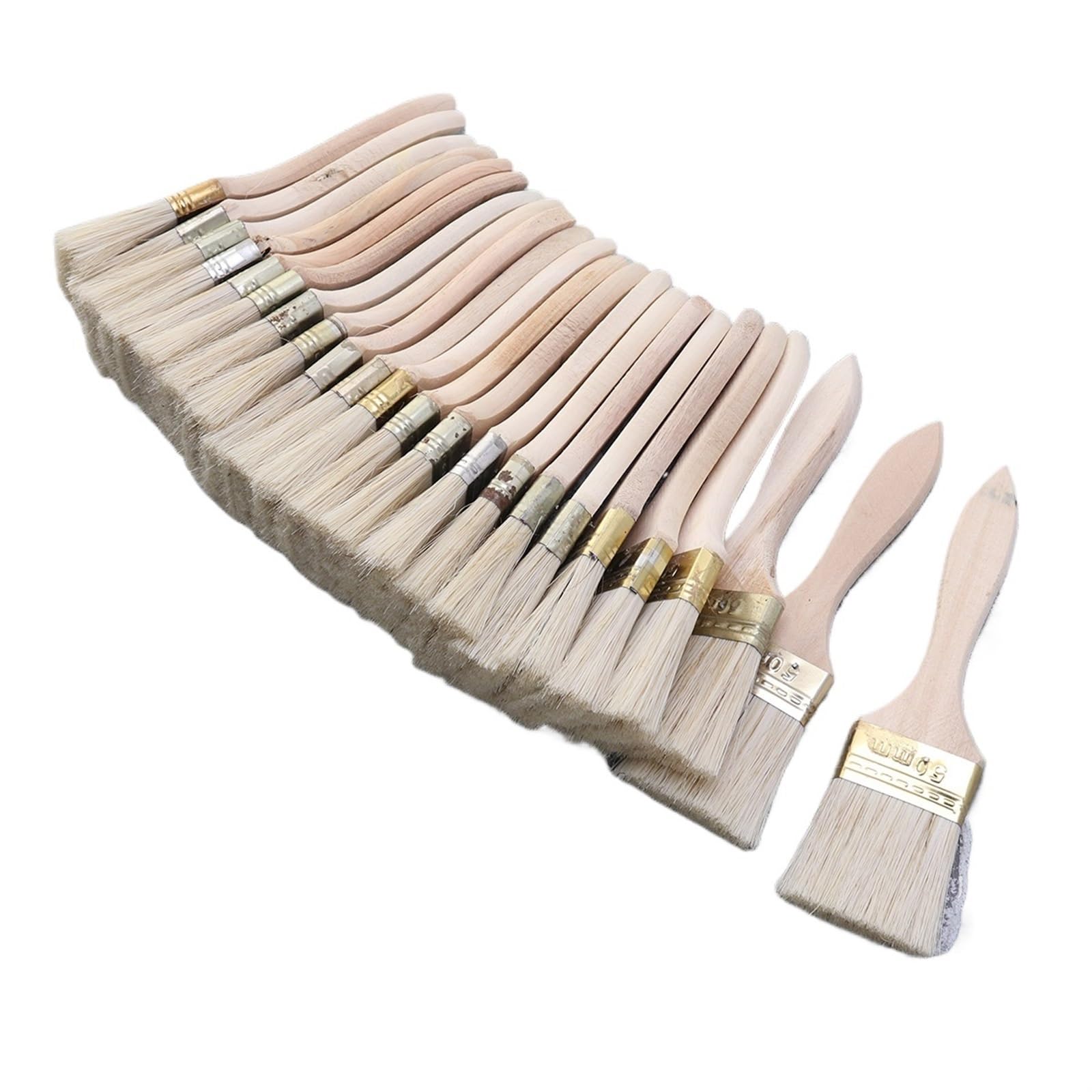 Pinceaux à Peinture avec Manche en Bois Durable, 23 pièces, Poils Premium, Outil de Peinture, Brosse for Meubles, Peinture Murale de Maison