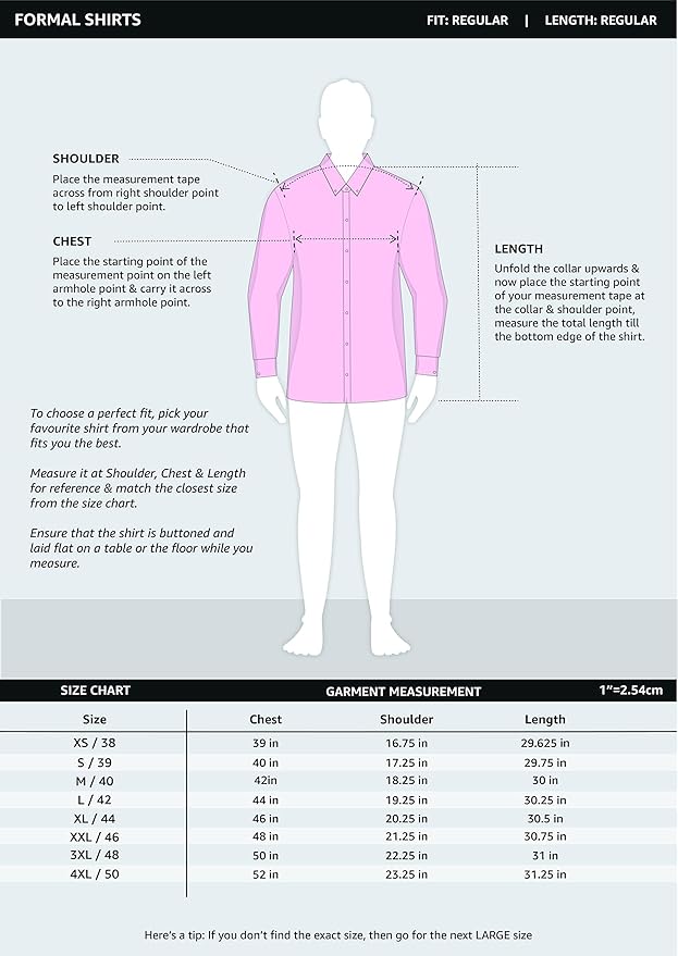 Plain White Formal Shirt for Office Men