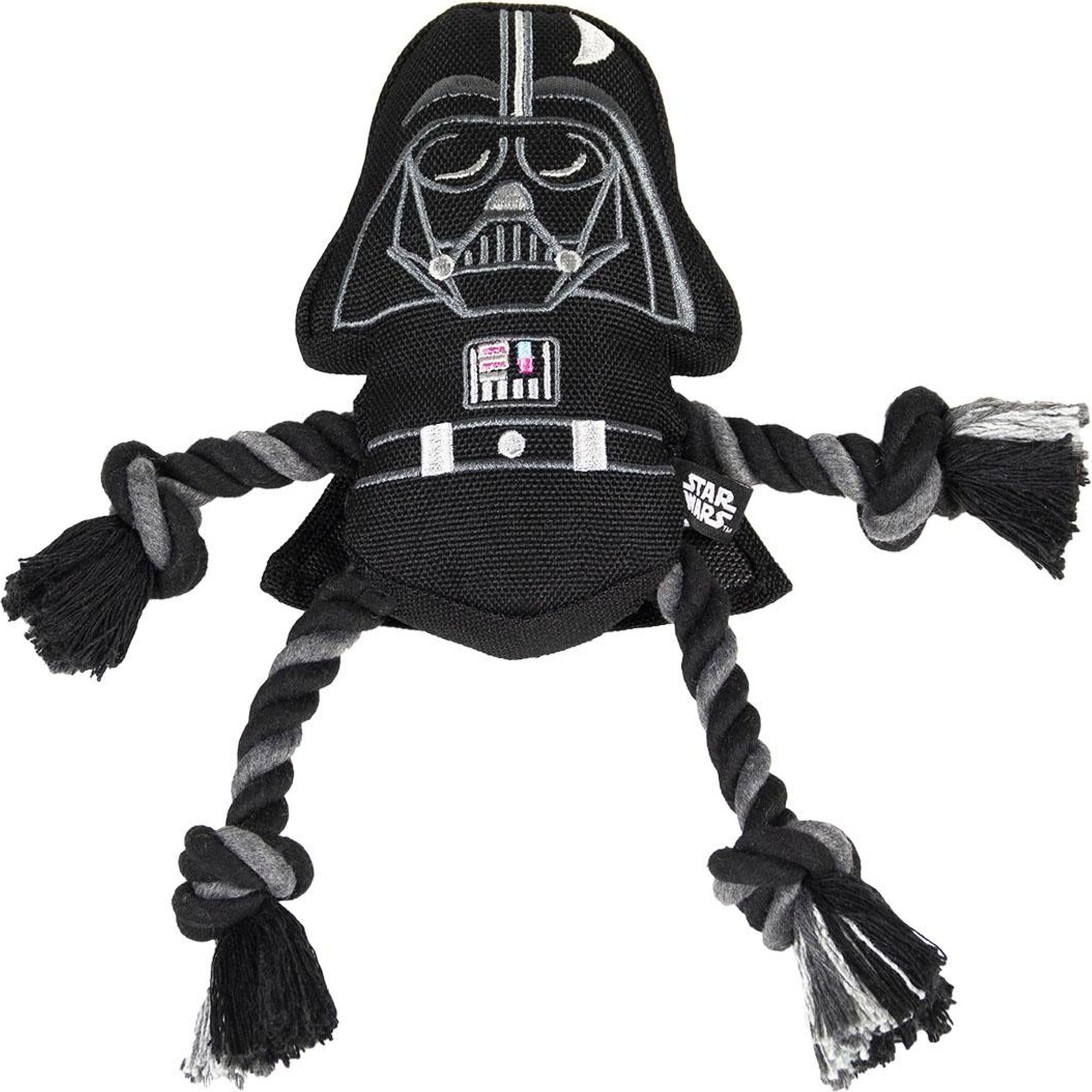 Star Wars Darth Vader Dog Toy with Rope & Squeaker – Durable Canvas Plush Chew Toy for Dogs – Interactive Tug, Fetch & Chewing Toy for Small to Medium Dogs