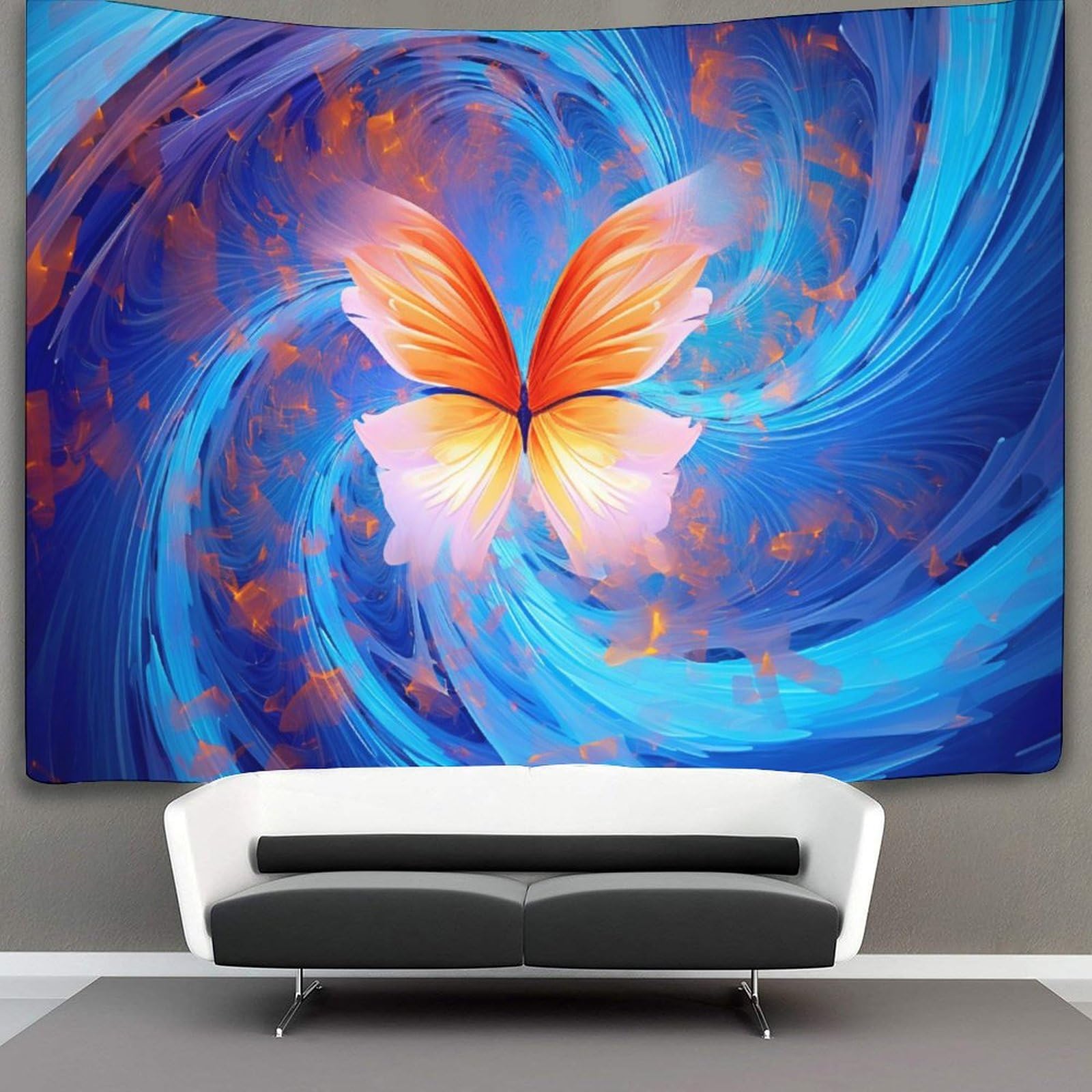 kaiyun Butterfly Tapestry Bedroom Aesthetic Indie Wall Room Decor Wall Hanging,Wall Art 180cmx230cm
