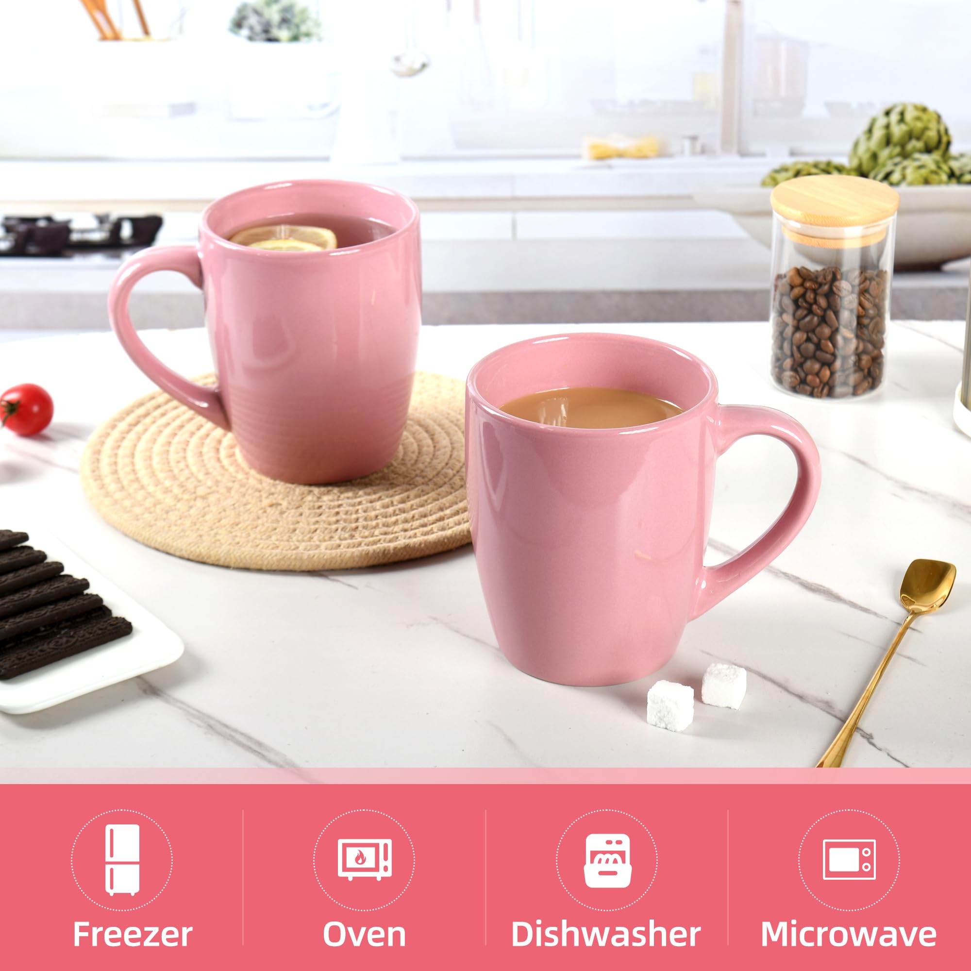 Amazon.com: BYCNZB 27OZ Extra Large Ceramic Coffee Mug, Jumbo Coffee Mugs,  Big Tea Cups with a Large Handle for Office and Home set of 2 (Pink) : Home  & Kitchen