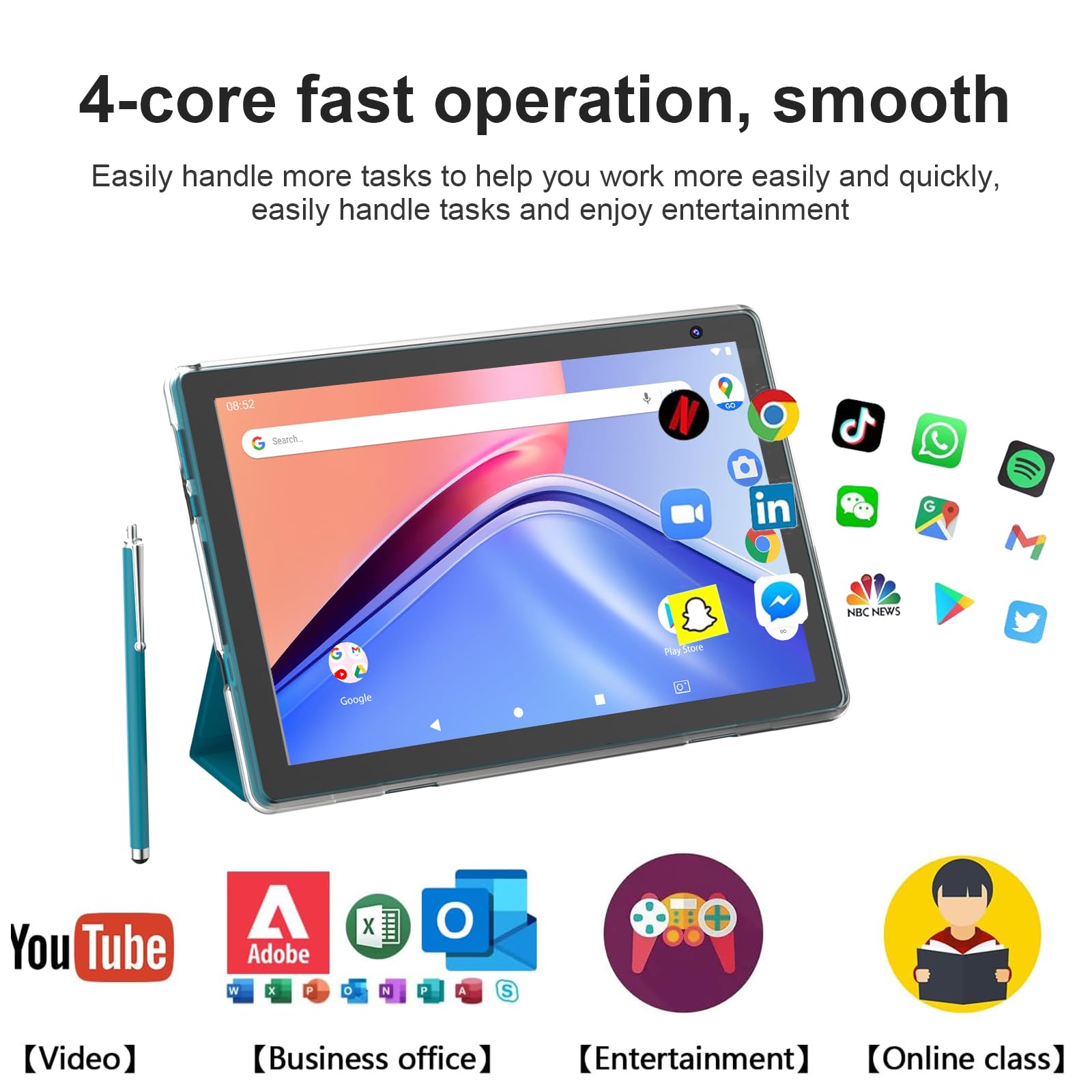 Amazon.com : Android 15 Tablet with Case and Stylus, 10 inch