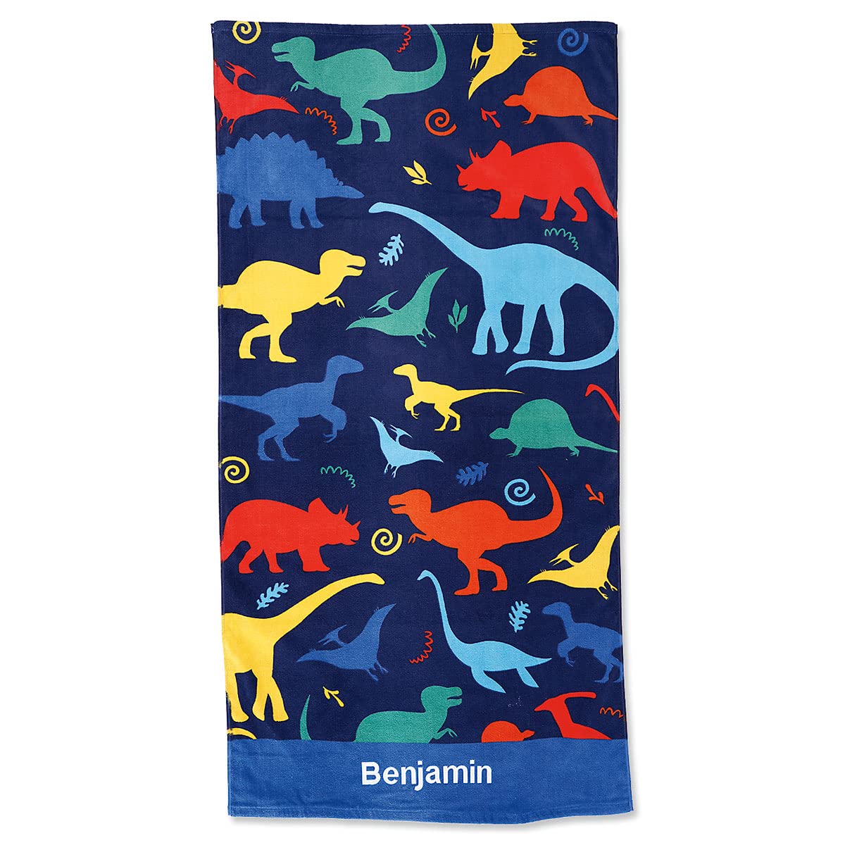 Lillian Vernon Dinosaurs Personalized Boys Towel - Custom Embroidered with Name or Monogram Extra Large 30 x 60