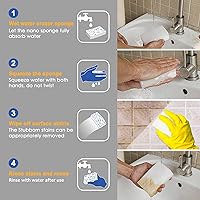 Vista 4 de Paquete de 10 esponjas de melamina para limpieza multiusos, resistentes y duraderos para usar en fregaderos, cocina, baños, paredes, suelos