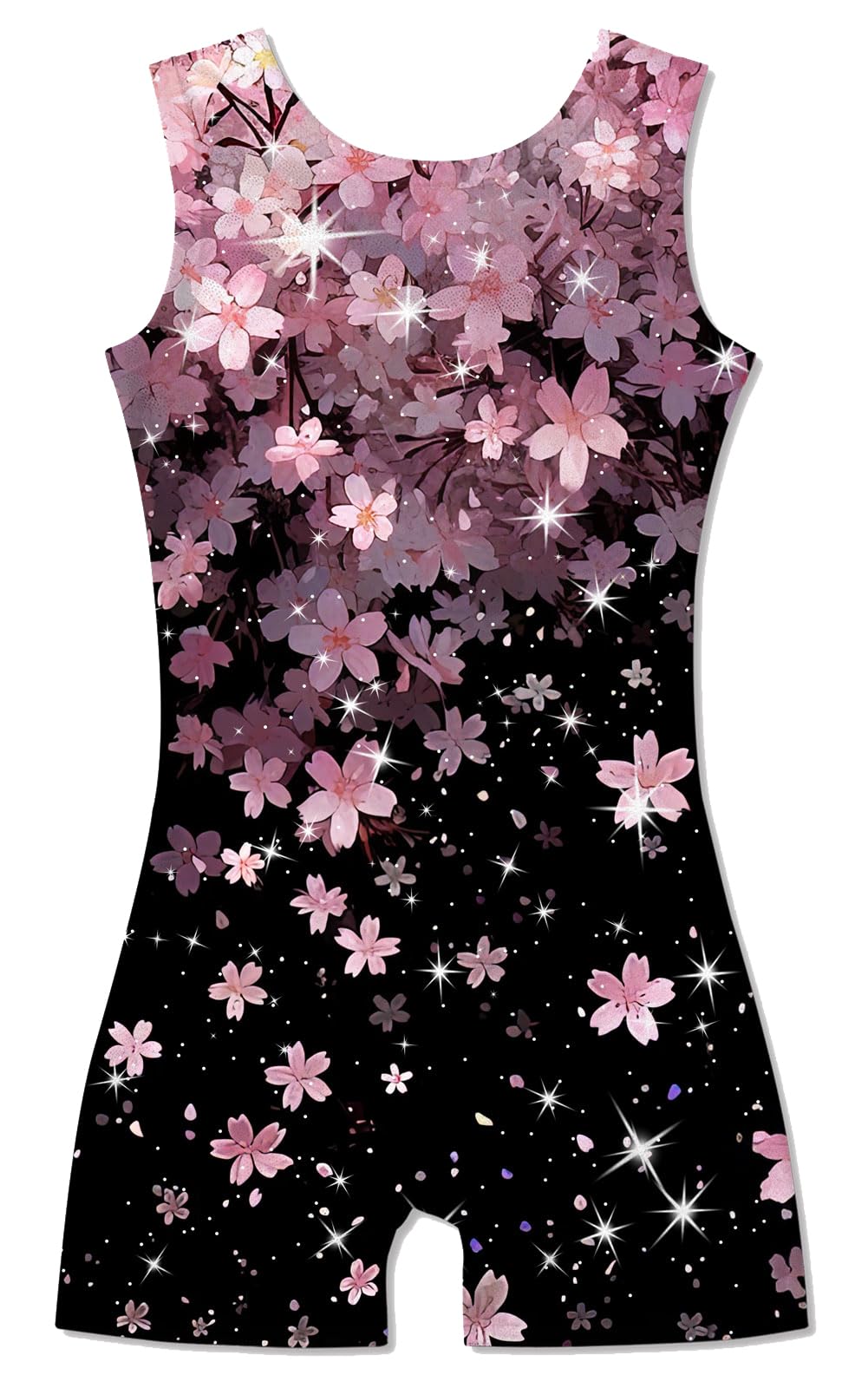 Girls Leotards for Gymnastics Sparkly Biketards Unitard with Shorts Quick Dry Dance Outfits 4-9 Years