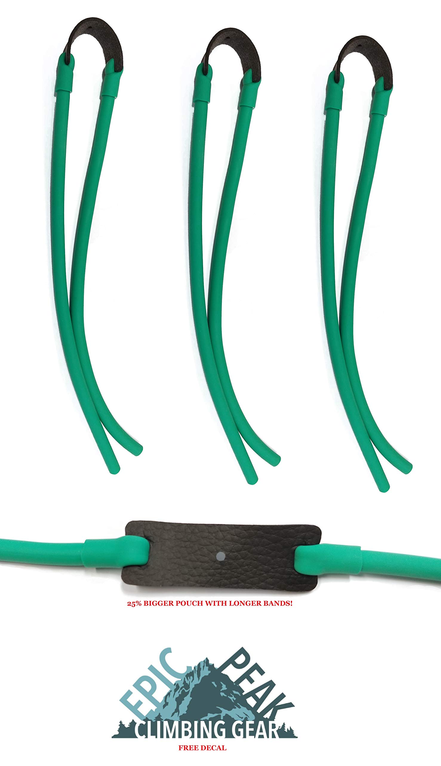 Universal Heavy Pull Slingshot Replacement Bands - Fits All Tubular Designs - Now with A Bigger Pouch and Longer Bands