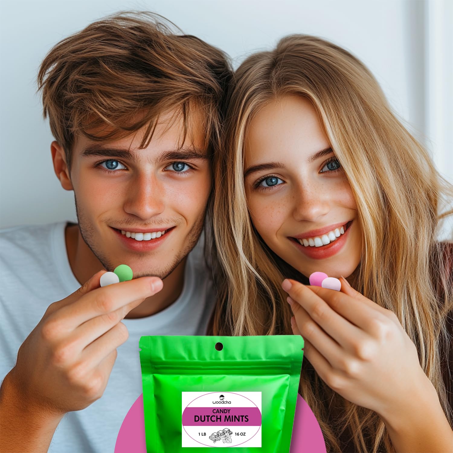 Dutch Pastel Party Mints – Dark Chocolate Covered Peppermint Candies (16 oz, ~165 Pcs) – Gluten Free Gourmet Chocolate Mint Candy for Weddings, Events & Gift Baskets