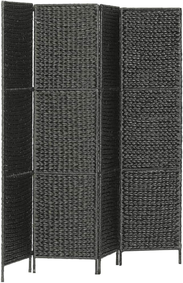 4-Panel Room Divider , Privacy Screen , Privacy Panels Room Partition Divider for Bedroom , Office , Restaurant Brown 154x160 cm Water Hyacinth