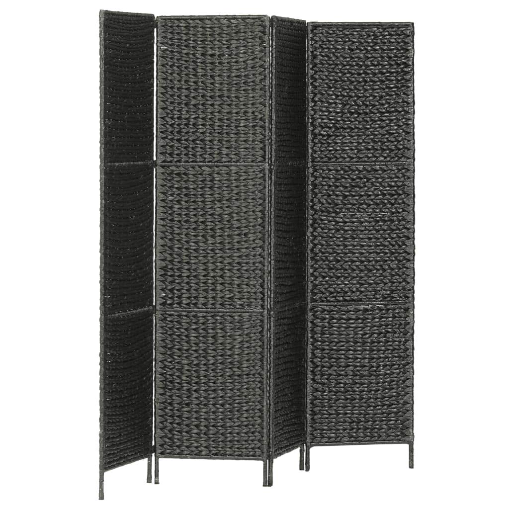 4-Panel Room Divider , Privacy Screen , Privacy Panels Room Partition Divider for Bedroom , Office , Restaurant Brown 154x160 cm Water Hyacinth