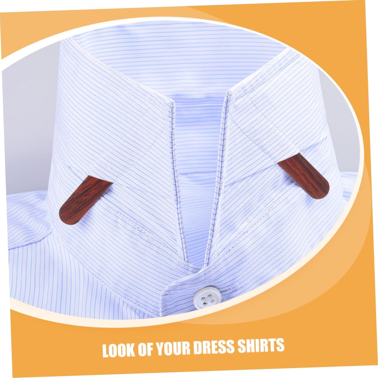 4pcs Mens Collar Stays Small Collar Support Stays for Dress Shirts Wooden Tabs Support Inserts Shirts for Men