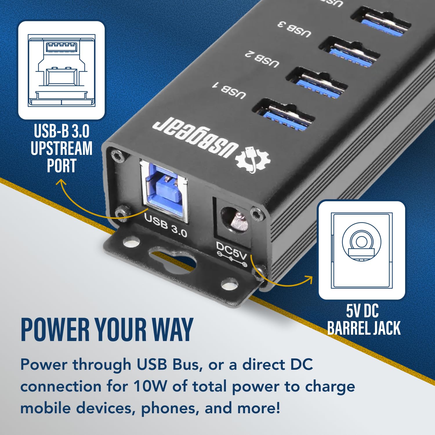 Amazon | USBGear 4ポート USBハブ 3.2 Gen 1 – ノートパソコン