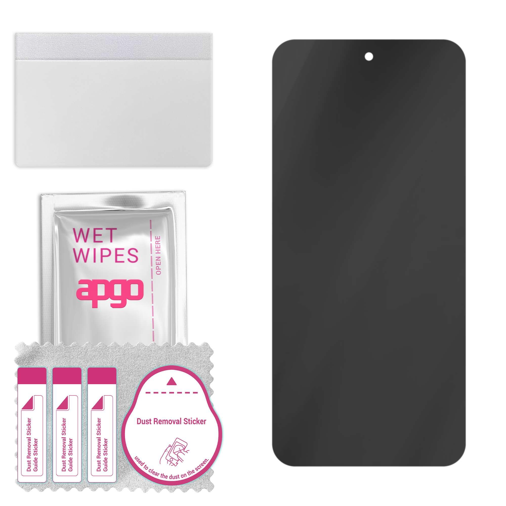 Apgo Hybrid Privacy Displayschutzglas Für Tecno Pova Neo 5G – Matt, Sichtschutz Bei 45°, Kratzfest, Full Glue, 7H Härte