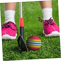 Vista 6 de Kisangel Pelotas de práctica 75 unids juego interior béisbol juguetes espuma golf pelota práctica s plástico s práctica bola arco iris bola esponja
