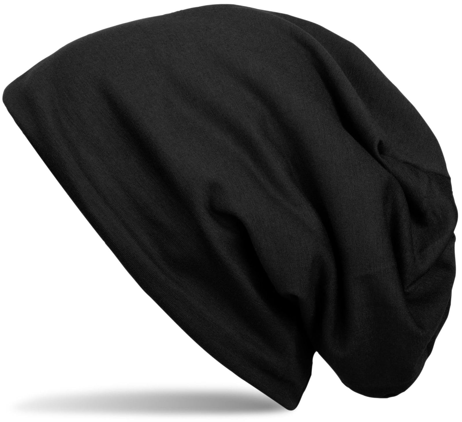 styleBREAKER Unisex Beanie Hat Solid Color with Thermal Fleece Lining, Warm Winter Lined Beanie 04024008, Colour:Black