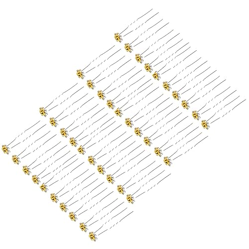 Miniatura 4 de BETITETO 40 horquillas para el cabello con diamantes de imitación en forma de U, accesorios para el cabello de cristal para novia, boda, fiesta,