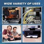 Cables Direct Online Cat5e 75FT Network Ethernet Patch Cable, 350Mhz Internet Wire, Compatible with PC, Laptop, Modem, Router, TVs, Printer Cord, Consoles for Home and Office, Blue