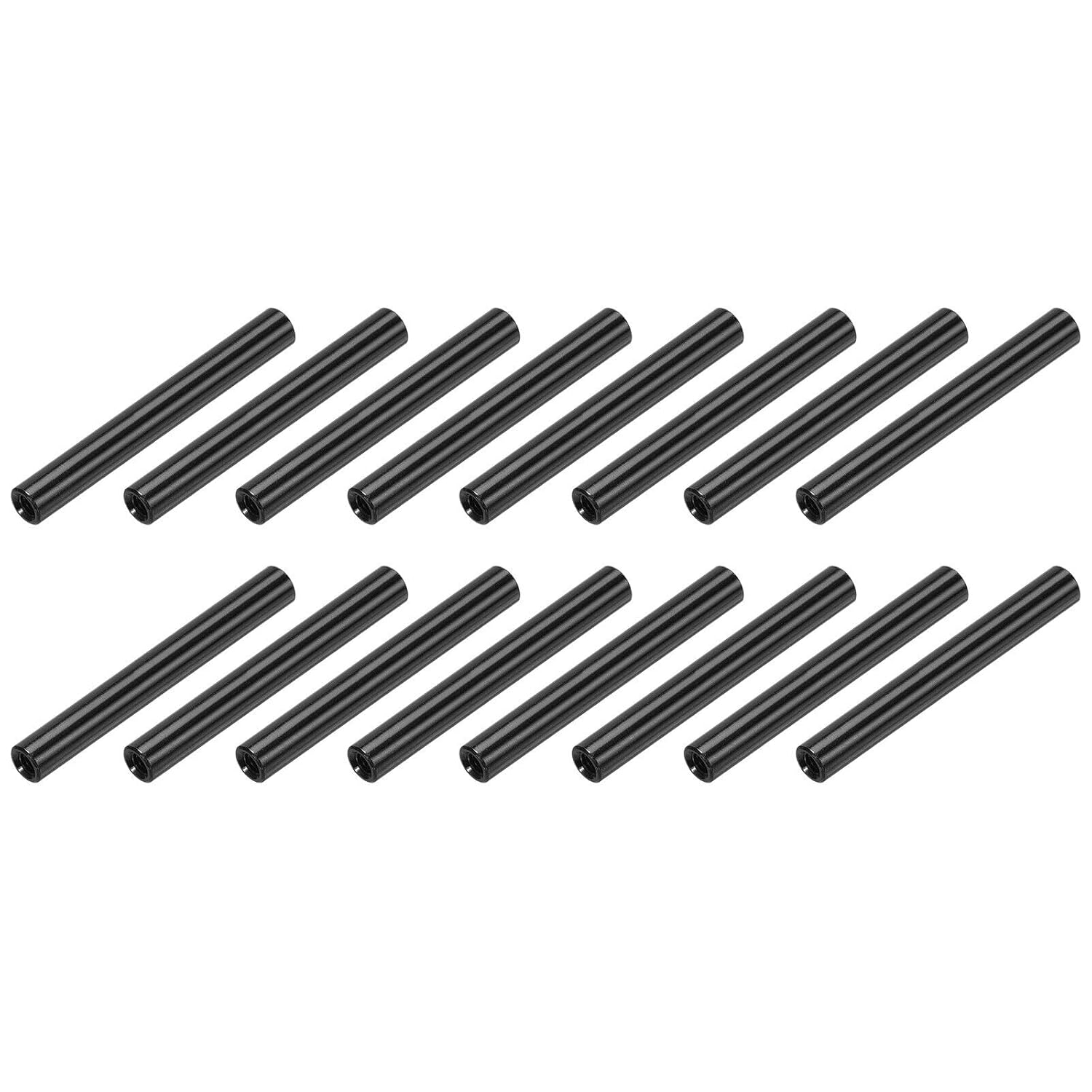 16 Pcs Round Aluminum Standoff Column Spacer M3x40mm for RC Airplane Black HOAICH249