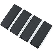 4PCS Ski Bindings Nylon Ski Bindings Ski Stickers Velcro Bindings Ski Strap Fasteners Adjustable Carrying Strap Ski Wrap for Skis Ski Poles Black