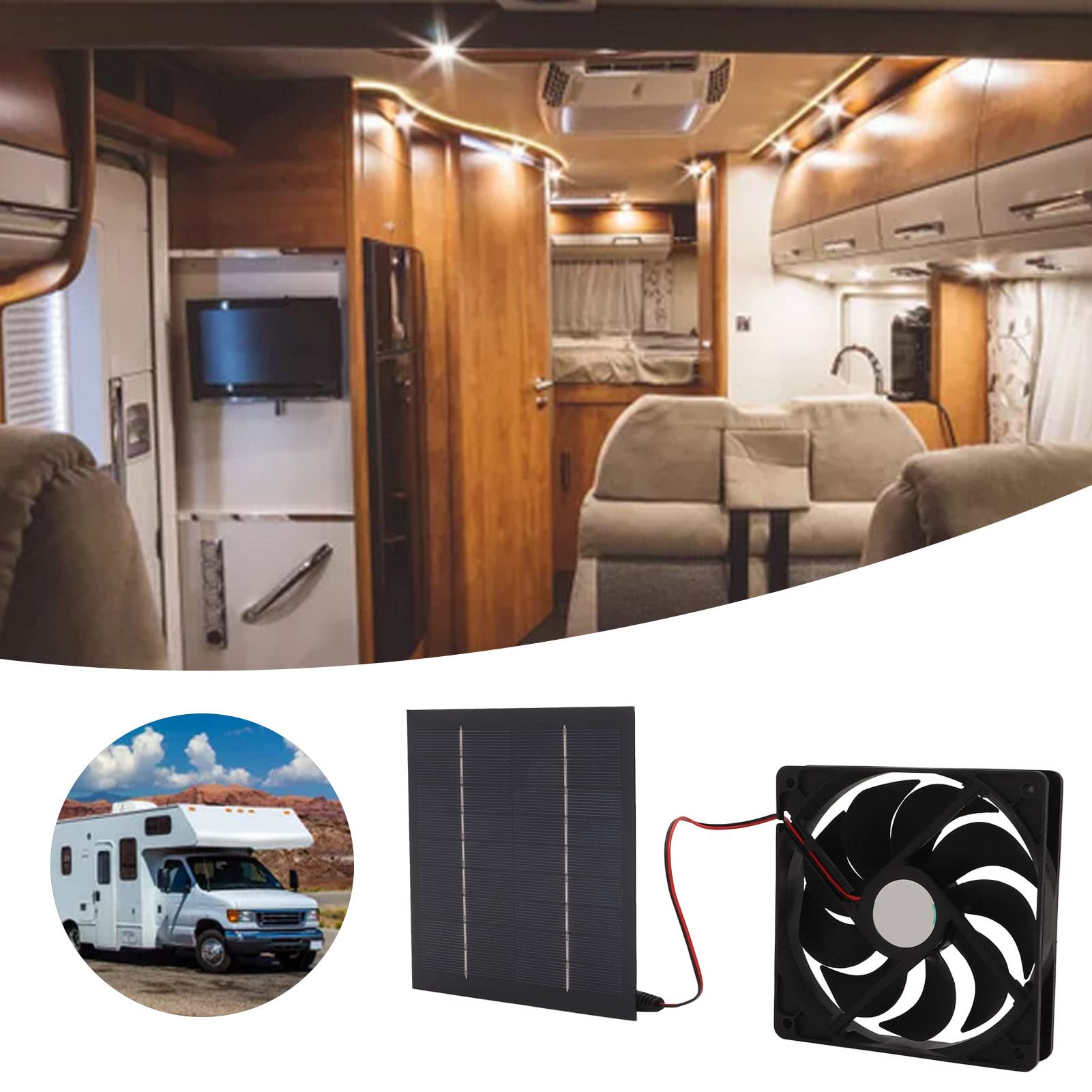 Mini Ventilatore di Scarico a Pannello ad energia Solare da 10 W per Serre per Yacht, Case per Animali Domestici, pollai