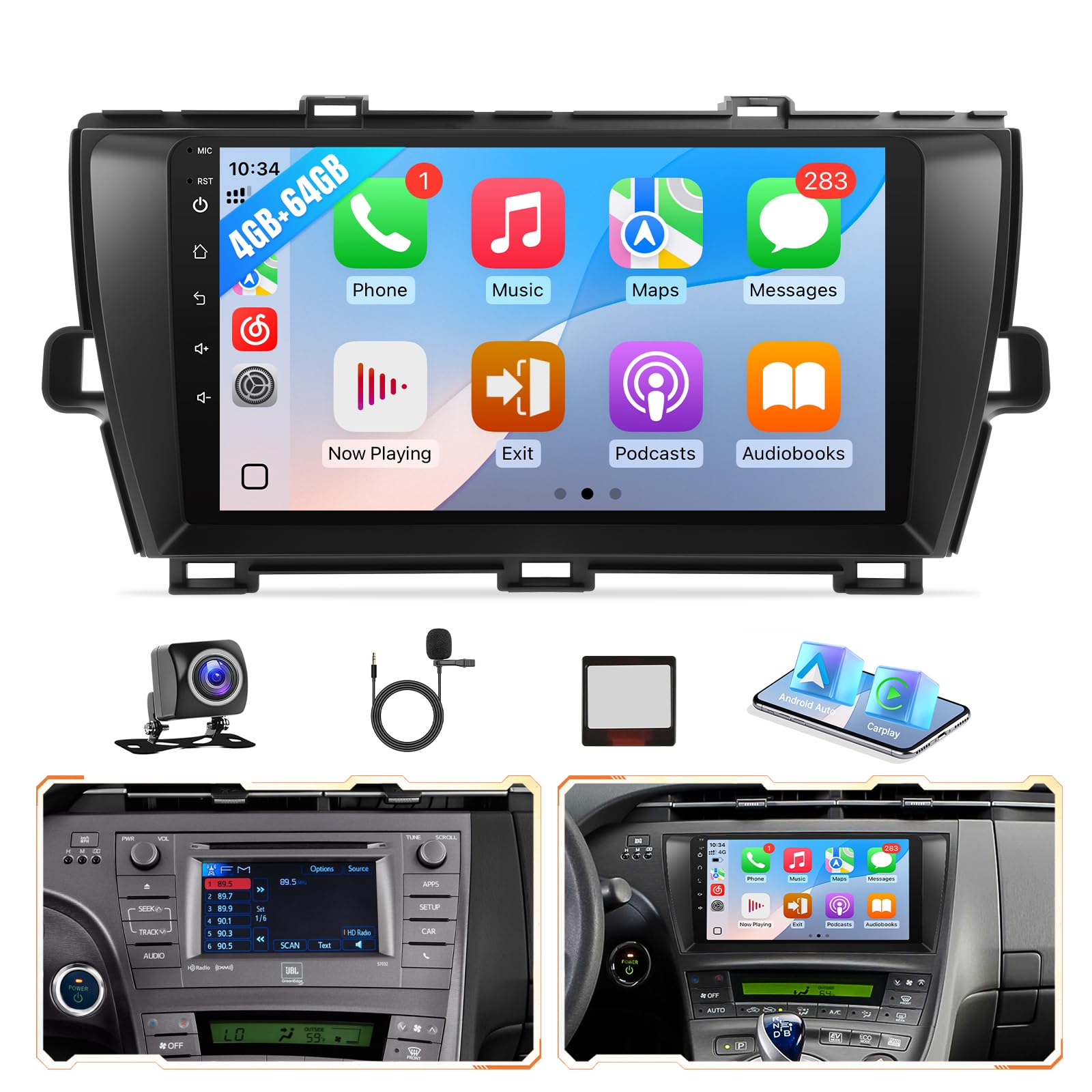 Photo 1 of kutaitai 8-Core Android 13 Car Stereo for Toyota Prius 2010-2015