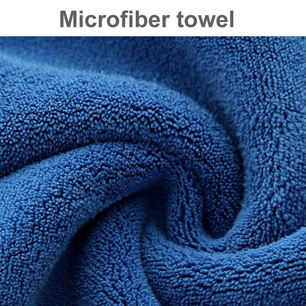 Toalla seca 30x30/40/ 60CM Toalla de microfibra para lavado de autos Paño de secado para limpieza de autos Dobladillo Paño para el cuidado del auto Detallado Toalla azul para lavado de autos (Color