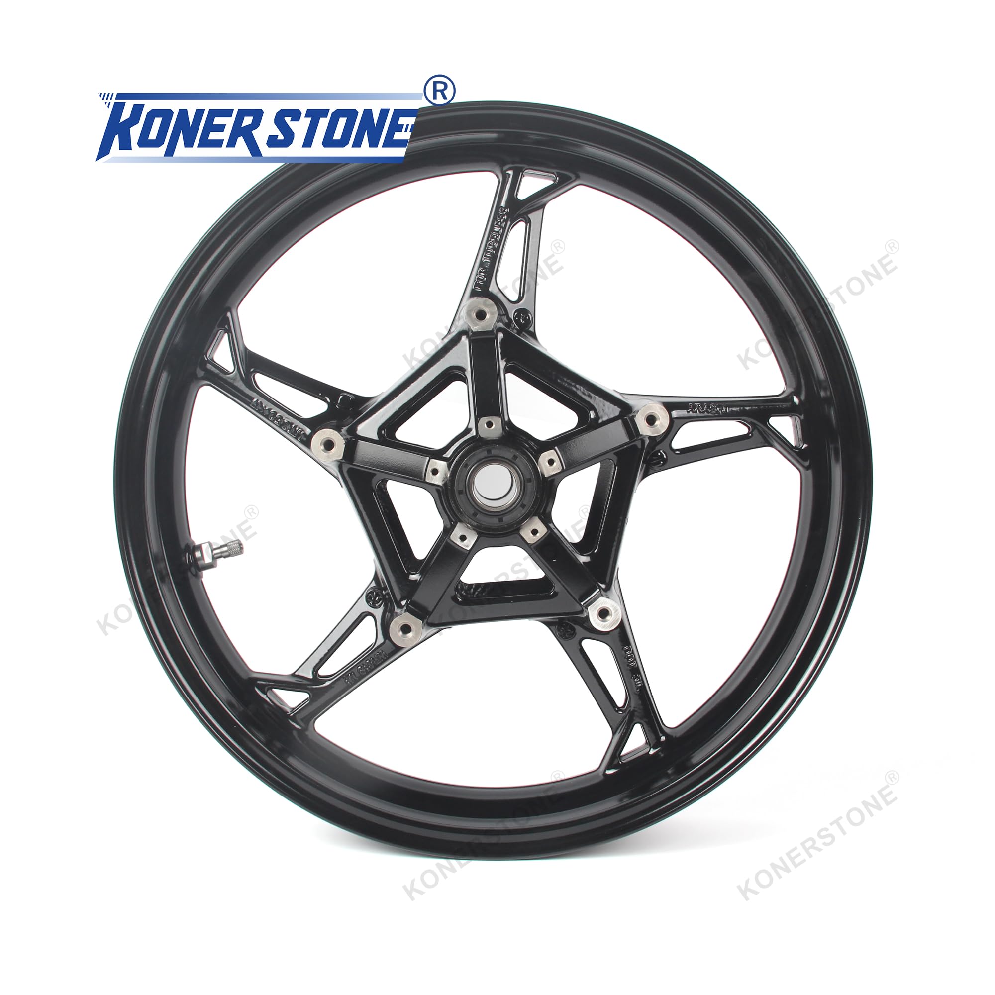 Vorderrad Felge für BMW S1000RR 2019-2024 / S1000R 2019-2024 / S1000 XR 2019-2024 3,5 x 17 Zoll glänzend schwarz Motorradzubehör 2020 2021 2022 2023