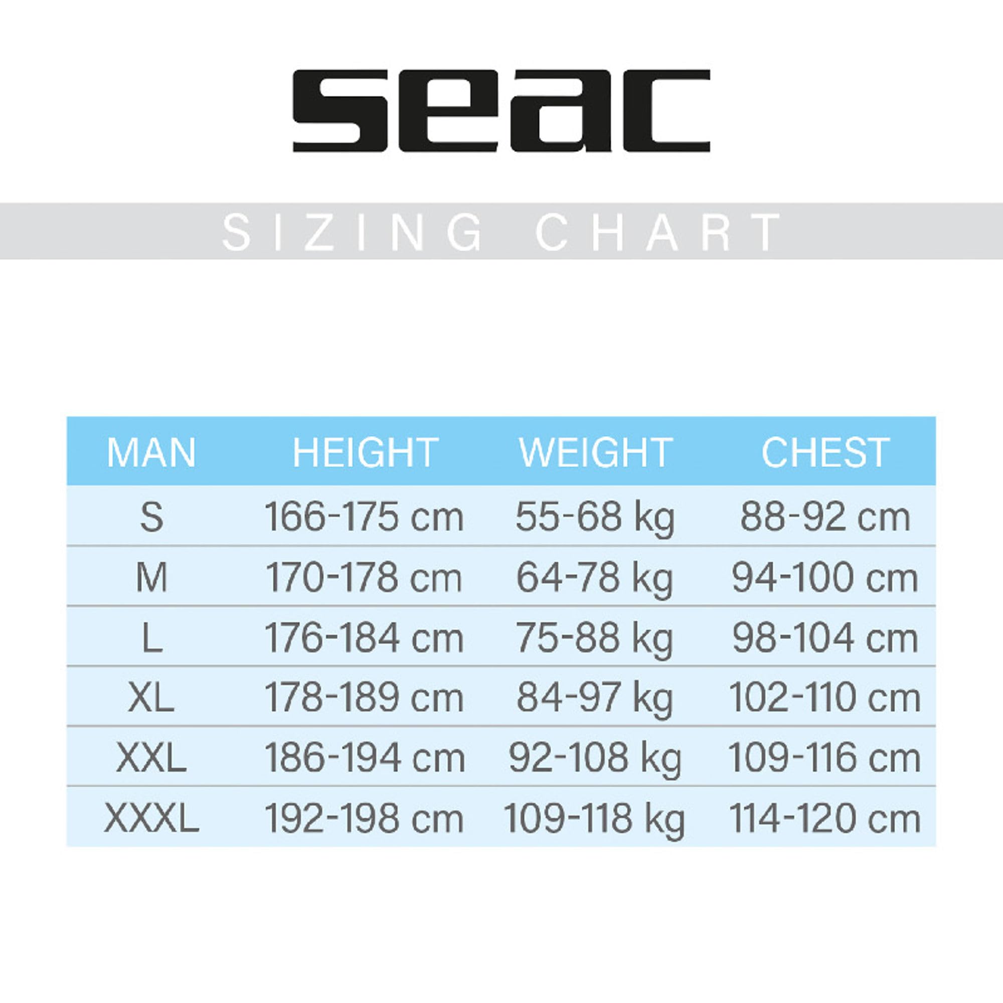 Seac Hoody Man 2.5mm Neoprene Undervest with Hood for Diving Comfort and Warmth, Medium