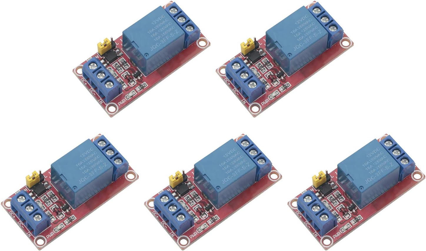 5PCS 12V 1Channel OptoIsolator Relay Module Development