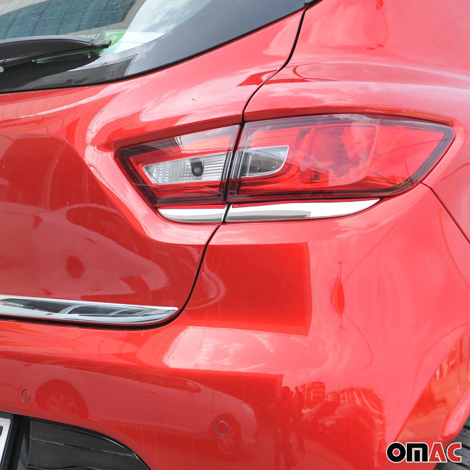 OMAC Set Listelli Fanali E Luci Posteriori Per Renault Clio IV (2012-2019) | 6 Pezzi In Acciaio Inox Cromato
