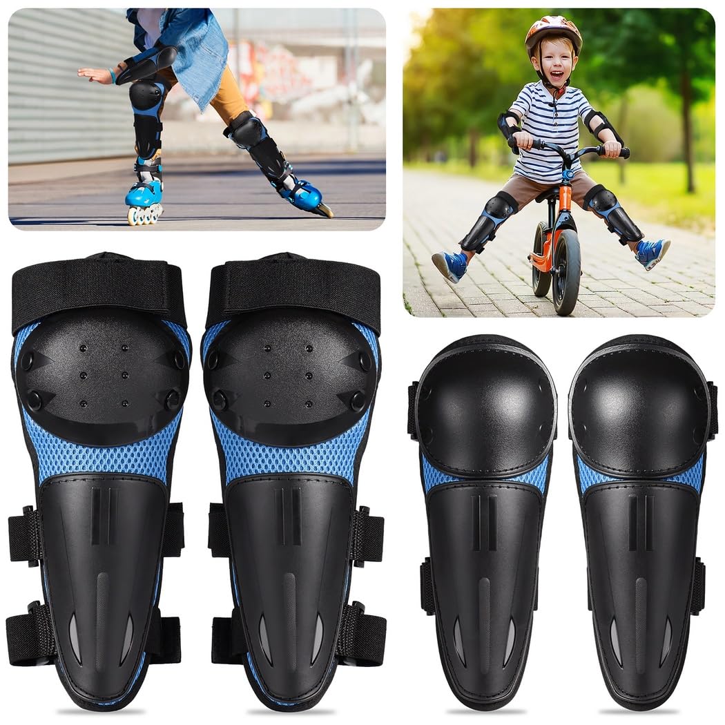 Juego de armadura protectora para monopatín, ciclismo, esquí, motocross, jóvenes, pequeños, 4 rodilleras, coderas, equipo de protección ajustable para motocicleta, rodilleras y espinilleras
