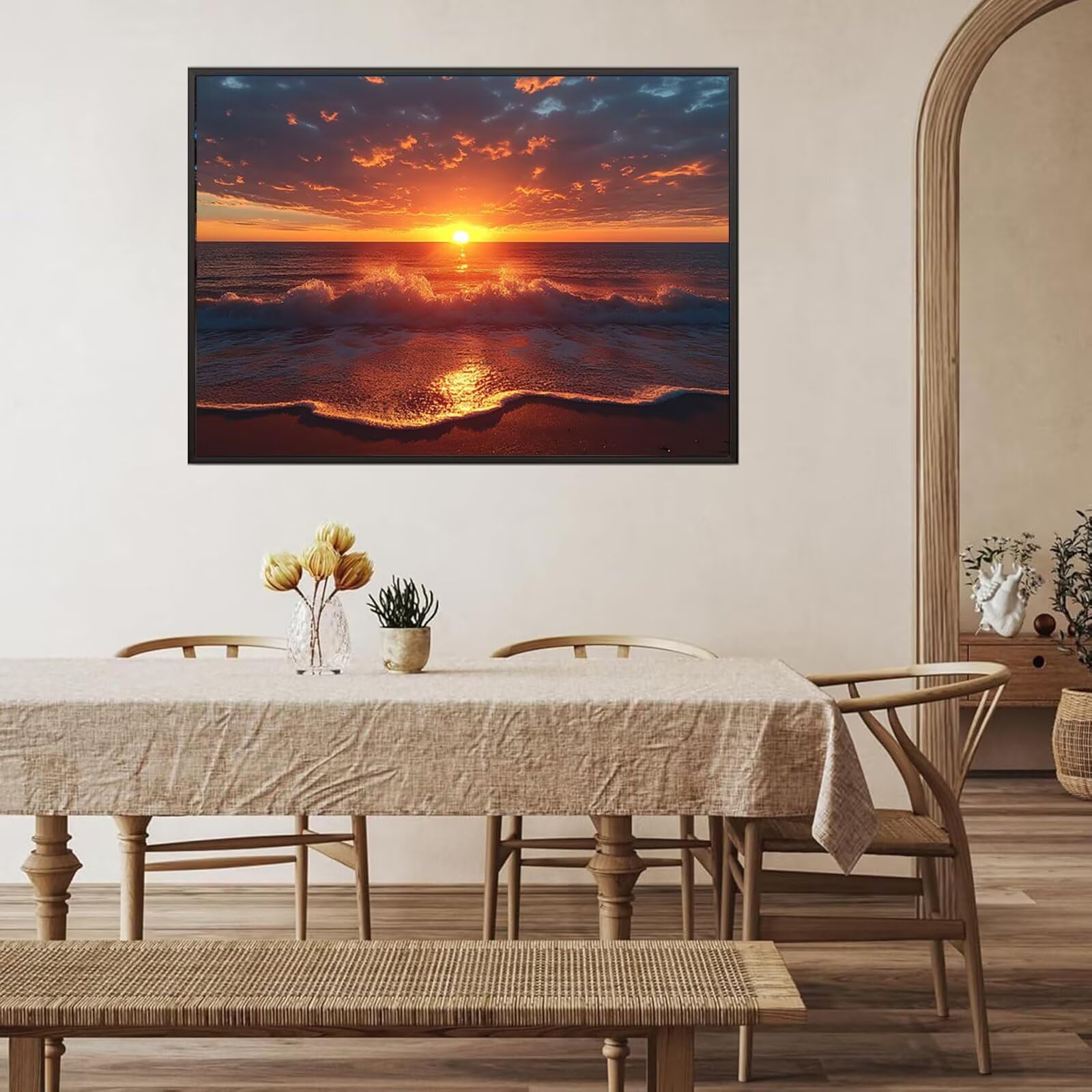 Peinture Diamant Coucher de soleil, Diamond Painting 90 x 130 cm, B-350