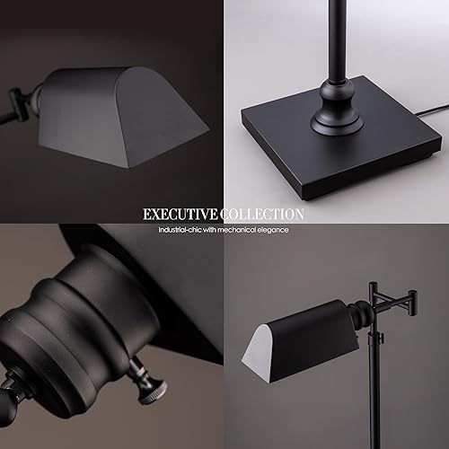 Miniatura 5 de O'Bright Arcadia - Lámpara de pie de farmacia, atenuación de rango completo, lámpara de trabajo con brazo oscilante, enchufe E26, bombilla