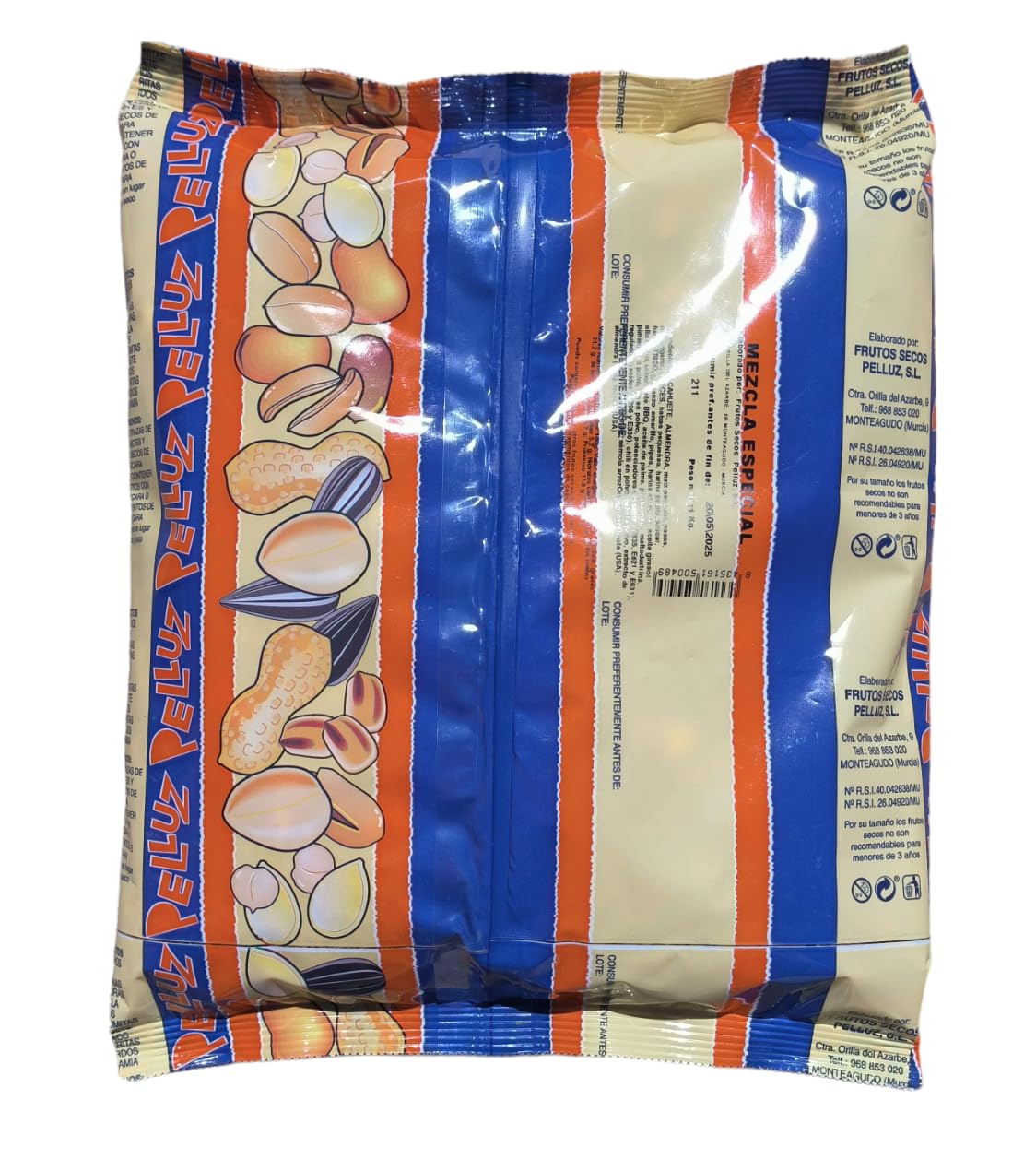 Mezcla Frutos Secos Tostados Sal 1 Kg Pelluz