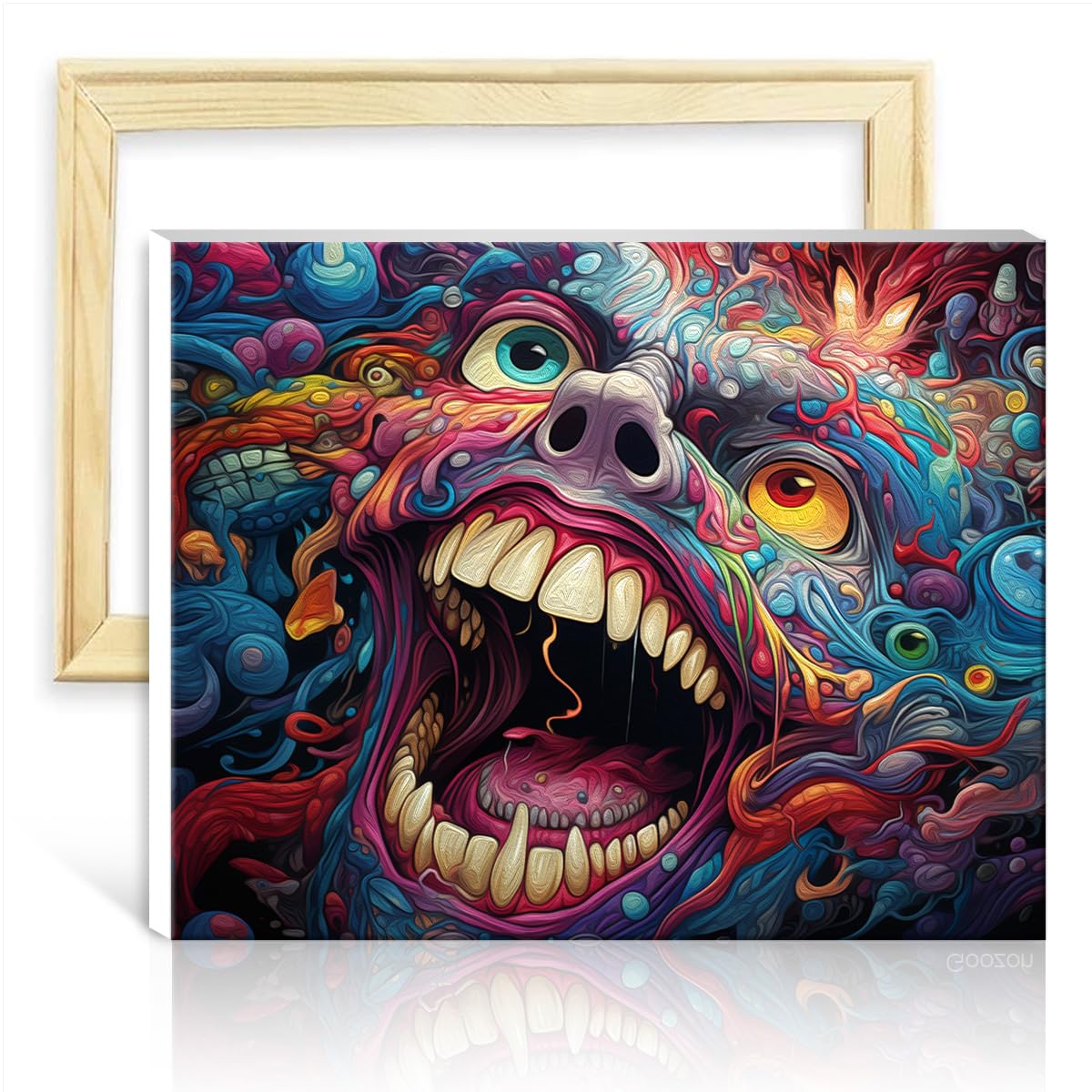 TANGFEIY Digital Painting Kits Demon Paint by Number Adult Paint by Number Kits with Brushes and Acrylic Pigment on Art Paint by Numbers Kits with Frame(30x40cm) — image 1
