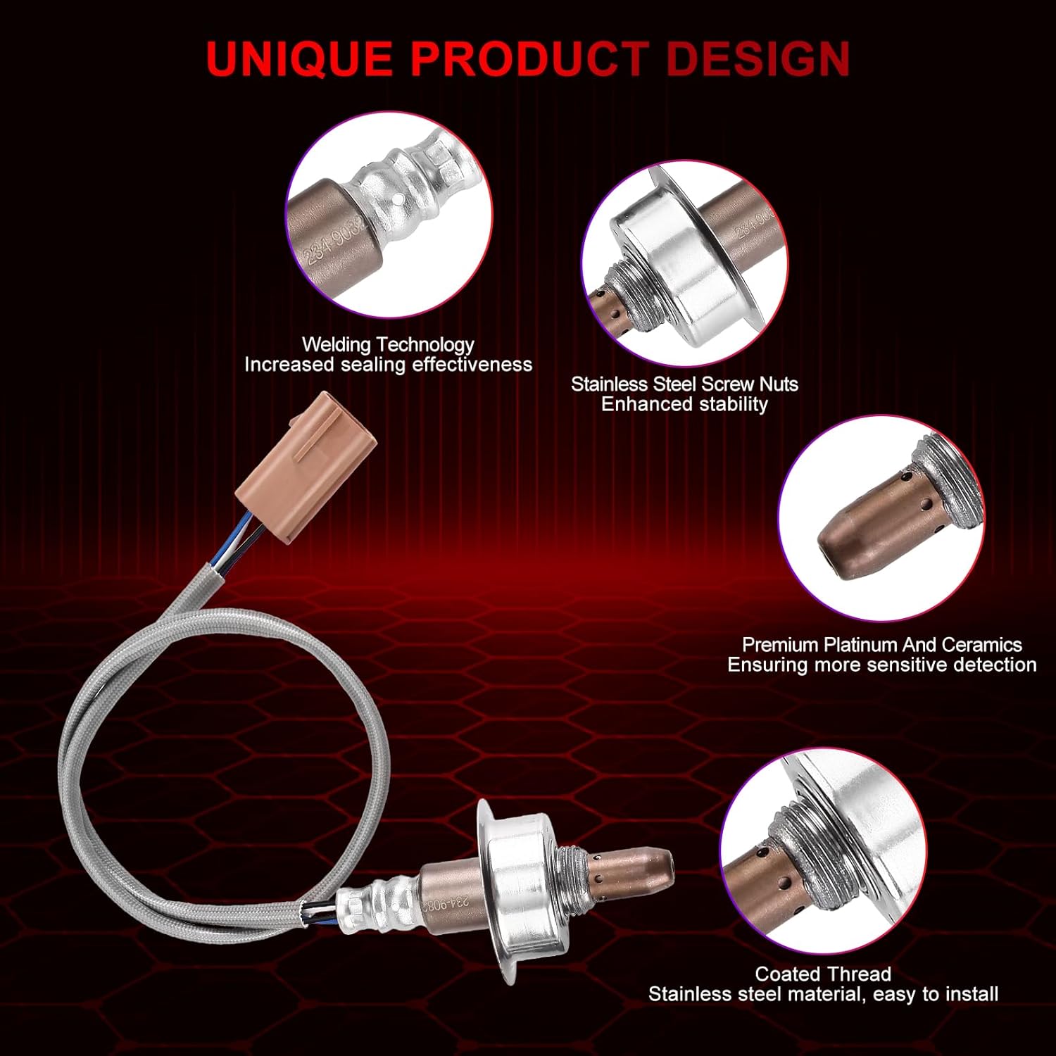 Pack of 2 O2 Oxygen Sensor Upstream 234-9082 Downstream 234-4380 Compatible with Nissan Sentra S SL SR 2.0L Base Custom Elite Emotion Luxury Premium Sedan 4-Door 2010 2011 2012