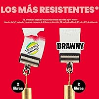 Vista 5 de Brawny Tear-A-Square - Toallas de papel cuadradas de 3 capas, 8 rollos triples = 24 rollos regulares, fuertes, absorbentes y duraderas con 3 tamaños