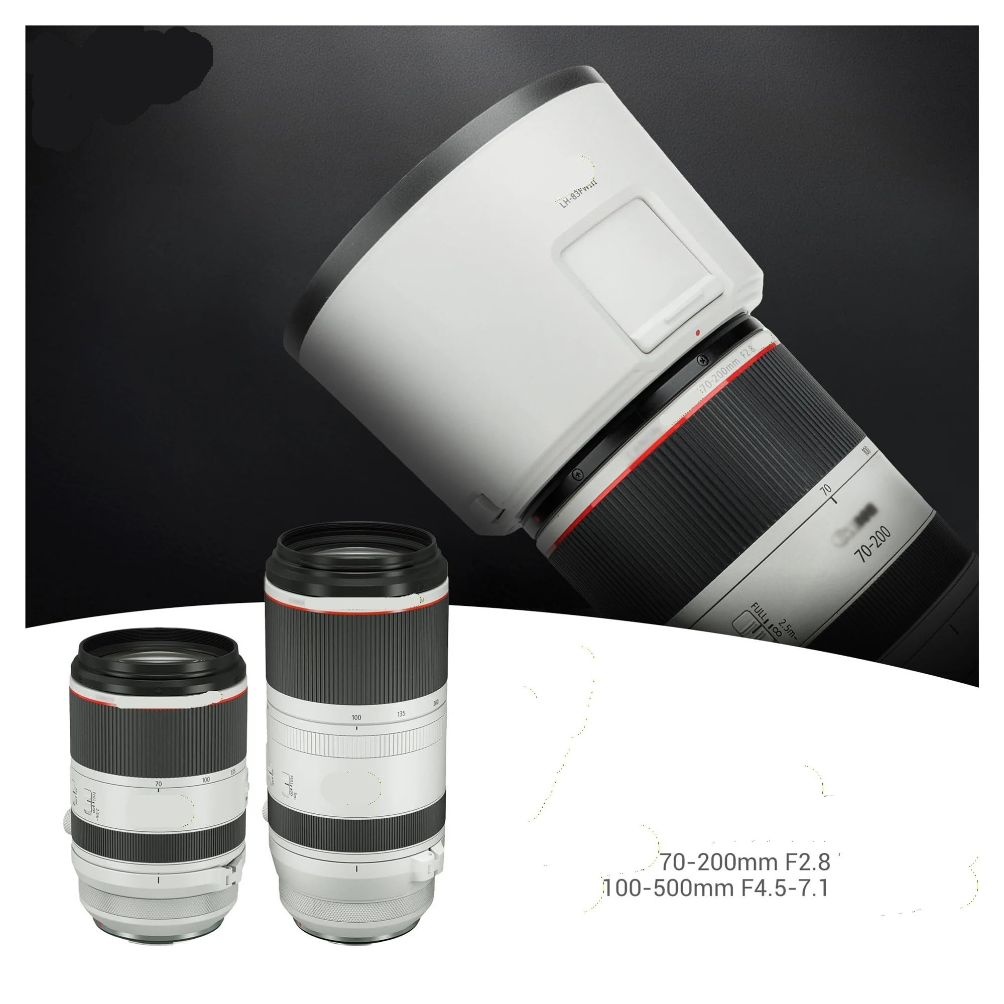 Pare-Soleil d'appareil Photo, Compatible for 70-200mm F2.8 100-500mm F4.5-7.1 ET-83FWIII