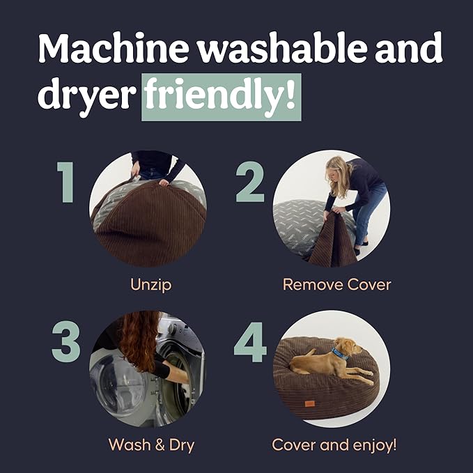 Cama para Perro Rectangular 40 Pulgadas Lavable Impermeable miniatura 5