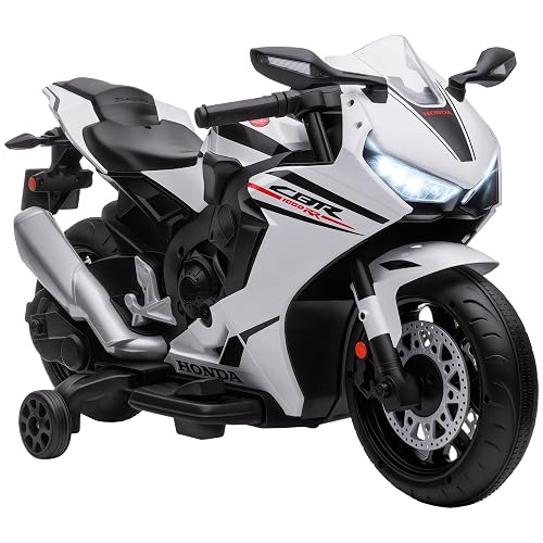 HOMCOM Moto Eléctrica con Licencia Honda Niños 3-5 Años 90x44x52 cm Blanco