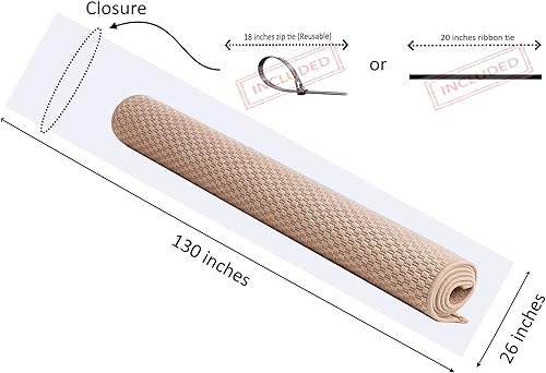 Miniatura 2 de Wowfit Bolsa de almacenamiento gigante de plástico con cierre de cremallera, se adapta a alfombras de hasta 9 x 12 pies, perfecta para mudanza,