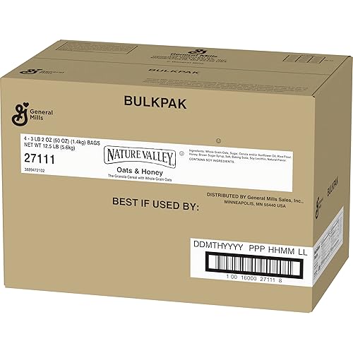 Miniatura 11 de Nature Valley Cereal de granola de avena y miel, bolsa de 50 onzas