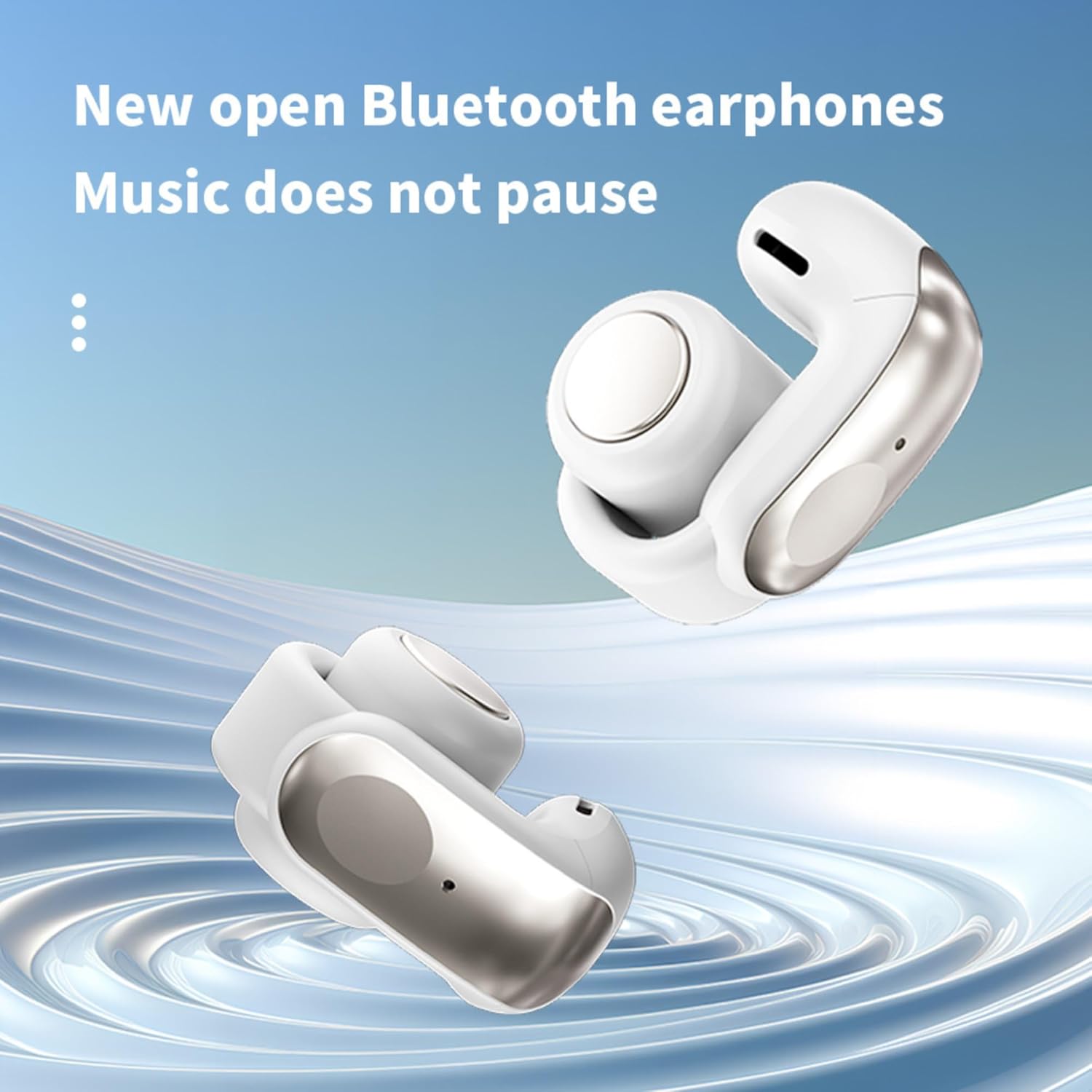Open Ear Clip Wireless Earbuds Bluetooth 5.4,Sports Earphones, Clip-on Bluetooth Headset,Waterproof Fitness Headphones for Running,ENC Noise Reduction,Directional Sound Transmission,Long Battery Life