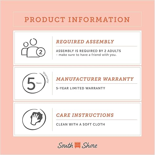 Miniatura 5 de South Shore Escritorio pequeño para computadora con puerta, color negro puro Negro puro,Blanco puro,Cereza