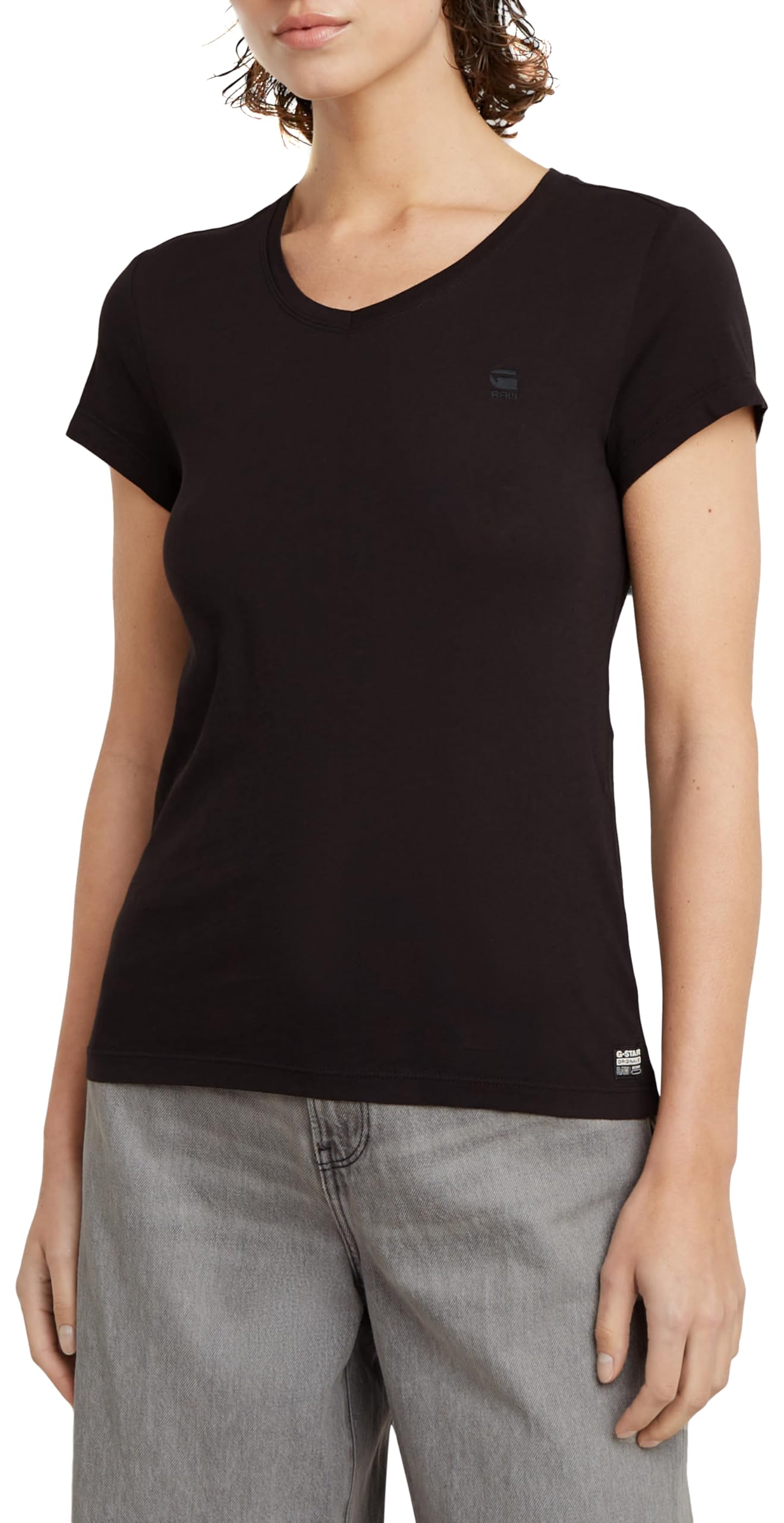G-Star Women's Eyben Slim Top 2.0, Black (dk black D24533-4107-6484), S