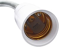 Vista 4 de SinLoon E27/E26 Adaptador de enchufe con interruptor de encendido/apagado Bombilla de lámpara de 360 grados de alambre de aluminio flexible cuello