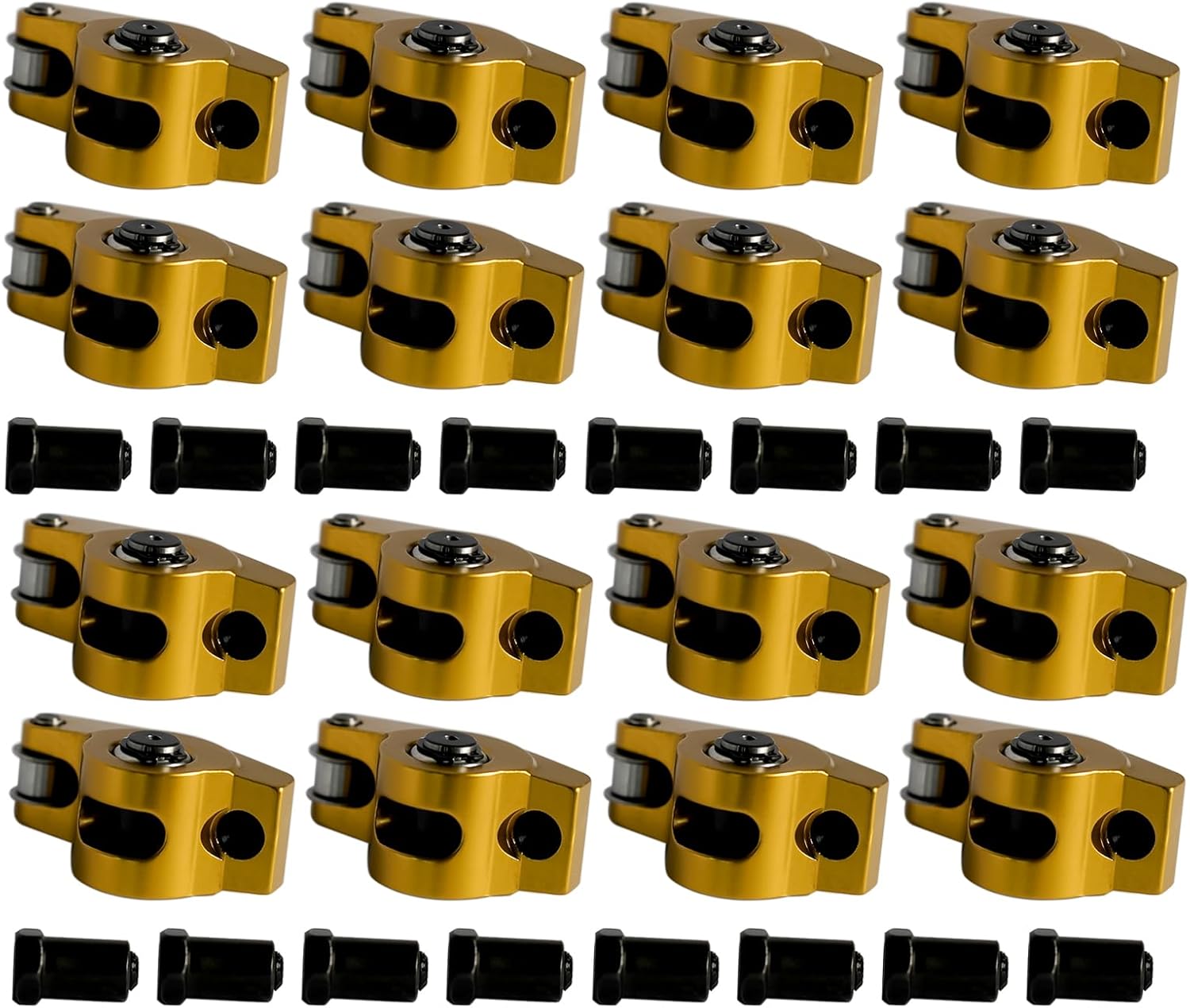 Aluminum Self-Aligning Roller Rocker Arms Set 1.5 Ratio 3/8" Replacement for Chevy SBC Gen I 283 305 327 400