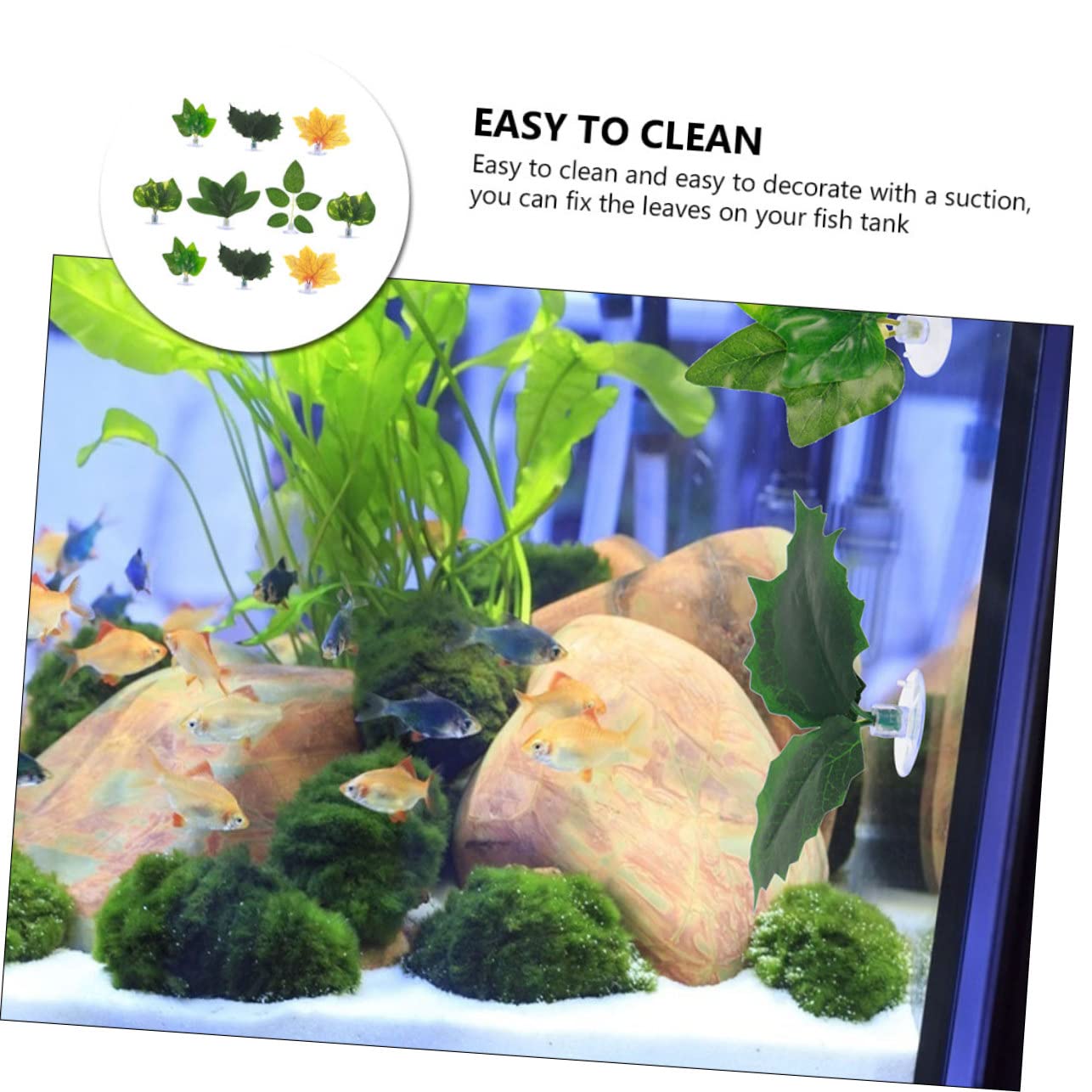 3 set Decorazione Con Foglie Finte Piante Finte Ornamenti Per Acquari Foglie Artificiali Per Acquari Decorazioni Con Viticci Foglie Acquatiche Finte Piante 10 pezzi*3