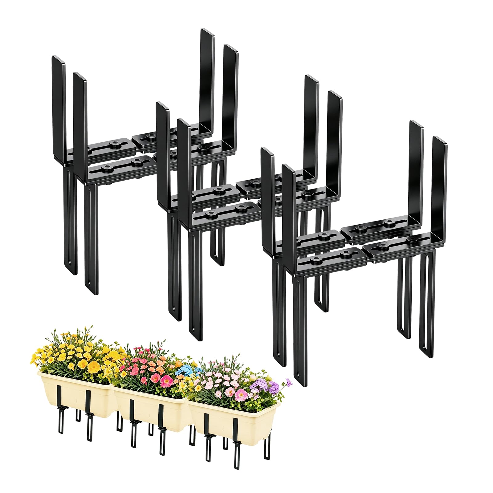 support jardiniere balcon，Supports de Jardinière en Forme de HLot 6