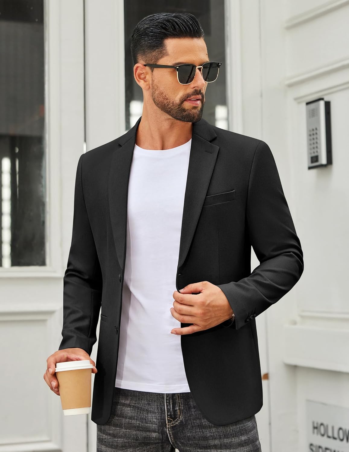 COOFANDY Men's Casual Blazer Slim Fit Two Buttons Sport Coat Lightweight Suit Jacket - Image 4